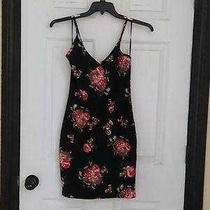 Floral Black Dress